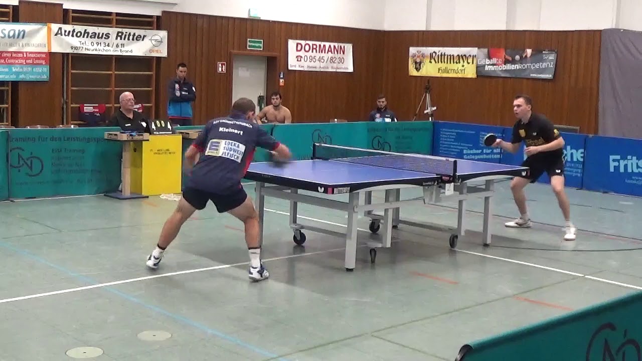 Zaus Vs Kleinert Defense 1 Stativ Effeltrich Vs Gruenwettersbach 2 Table Tennis Germany Le Youtube
