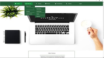 UI UX Excel VBA com cara de Web Site e menu suspenso