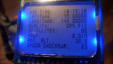 Arduino GPS with Nokia LCD Display