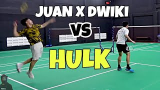 JUAN X DWIKI Ditantang HULK TARKAM X Rian Tarung Bebas Badminton JAKARTA