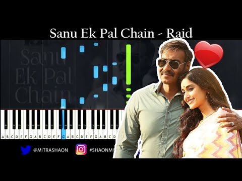 sanu-ek-pal-chain---raid---piano-[-piano-tutorial-+-midi-+-sheet-music-]