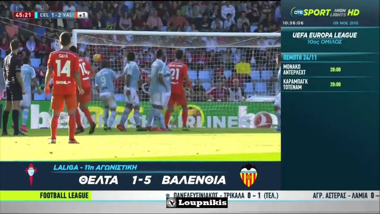 Celta de Vigo vs Valencia CF 1-5 All Goals and Highlights {7/11/2015}