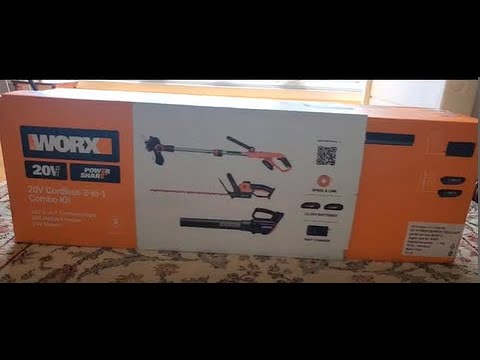 Worx 40V cordless electric mower, trimmer, and blower combo kit