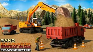 Excavator sand off-track carrier hoist - driving simulator - car games - android games screenshot 5