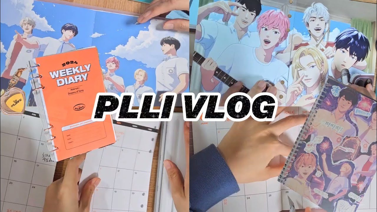 플리 브이로그 8 | 플레이브 시그 다이어리 셀프 제본🫠 / 30공 a4 스크랩 표꾸하기✨️/ 이게 끝인 영상🙄