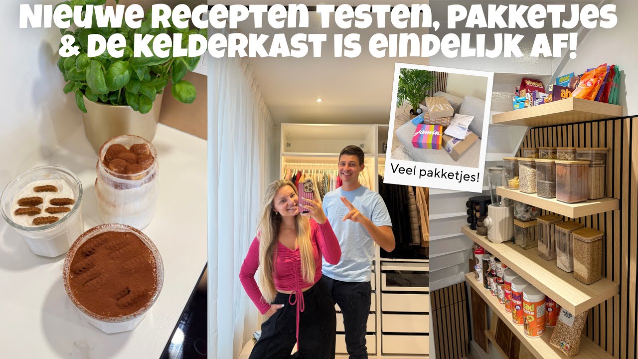 NIEUWE RECEPTEN TESTEN, PAKKETJES UITPAKKEN & DE KELDERKAST IS EINDELIJK AF! | Joyce Rikken
