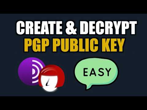 How to create PGP public key to buy things online 2026 easy tutorial