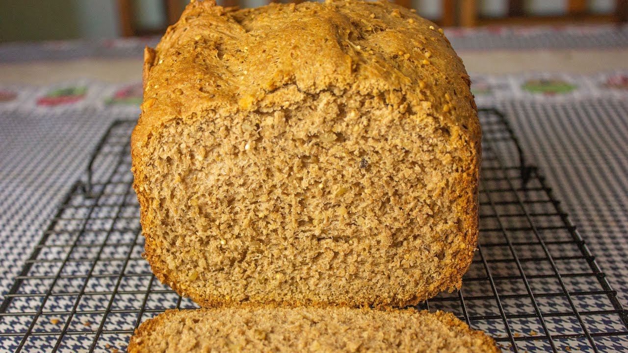 PÃO INTEGRAL MULTIGRÃOS NA MÁQUINA DE PÃO EXTRA MACIO