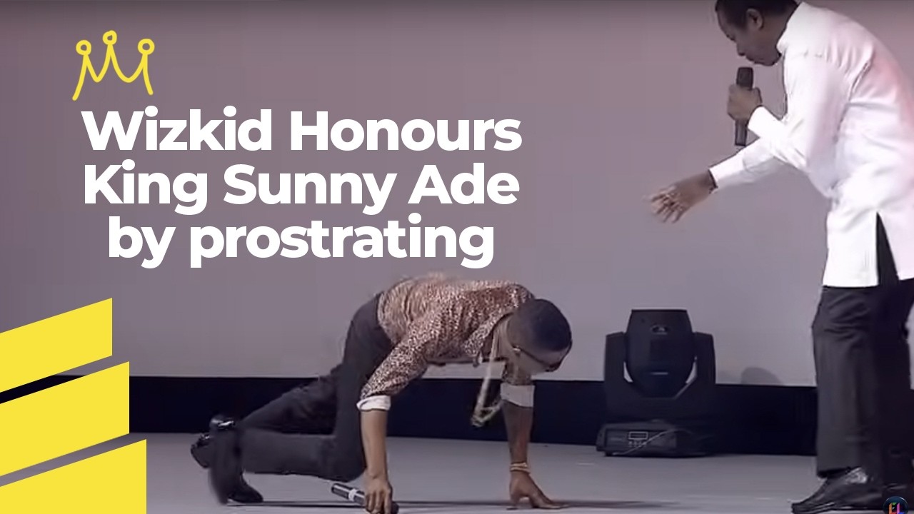 “Wizkid Humbles Himself Before King Sunny Ade in Legendary Performance at EbonyLife TV Launch!