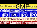 Orkla India, Groww, Lenskart & Studds IPO GMP Insights | Stock Market Tak 📈
