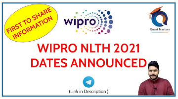 WIPRO NLTH 2021 | Dates and Pattern Announced