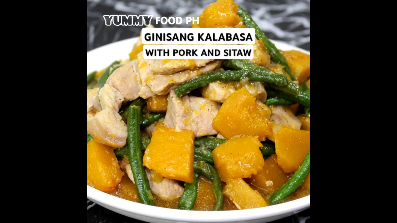 Ginisang Kalabasa with Pork and Sitaw 