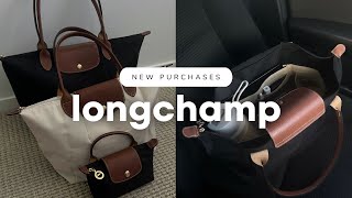*NEW TO ME* Longchamp Le Pliage Medium Tote & Pouch With Handle | My Thoughts On Each Size