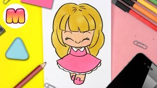 HOW TO DRAW A KAWAII GIRL 💖 Easy kawaii drawings 💖 how to draw kawaii people