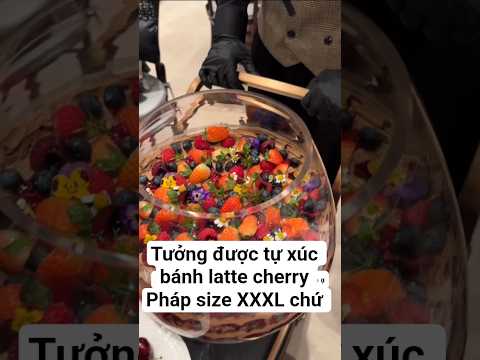 Tưởng được tự xúc bánh latte cherry Pháp chứ #shorts