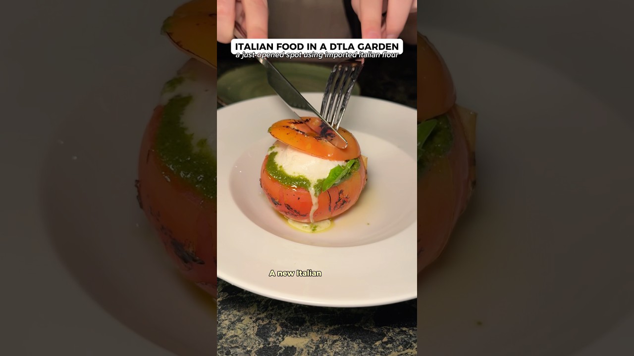 NEW authentic Italian restaurant in a GARDEN in DTLA! 📍Settecento, Downtown Los Angeles