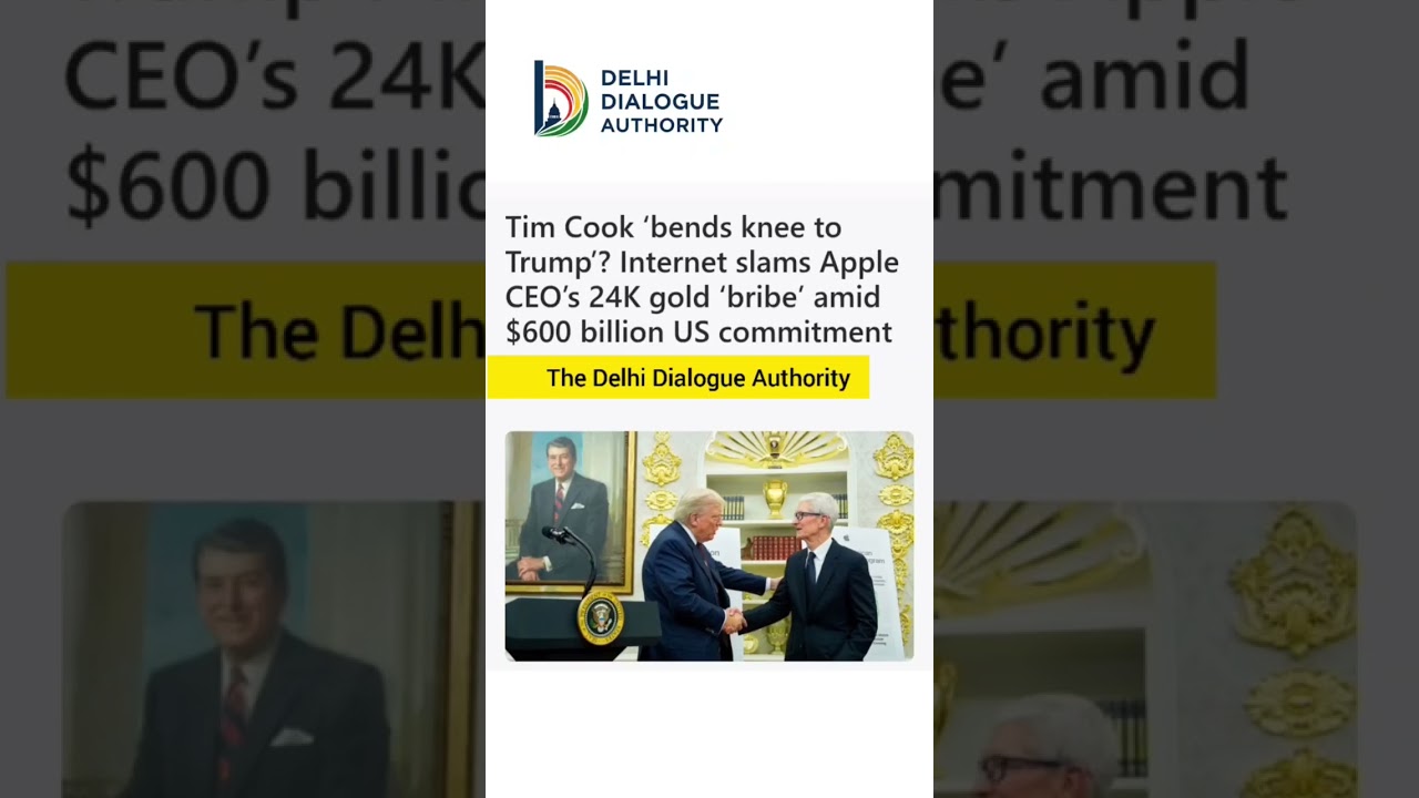 Tim Cook bends knee to Trump? Internet slams Apple CEO’s 24K gold bribe, $600 billion US commitment