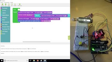Arduino y Visualino SIN CÓDIGO! Velocidad giro motor CC