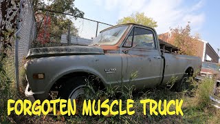 1969 Forgotten Chevy C10 Muscle Truck Field Find Walkaround.  Abandoned