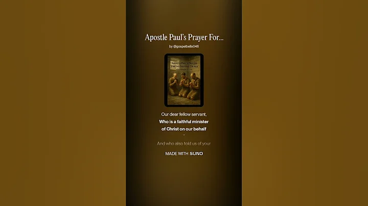 Apostle Paul’s Prayer For The Colossae Church | Colossians 1:2–14 (Spoken Word)