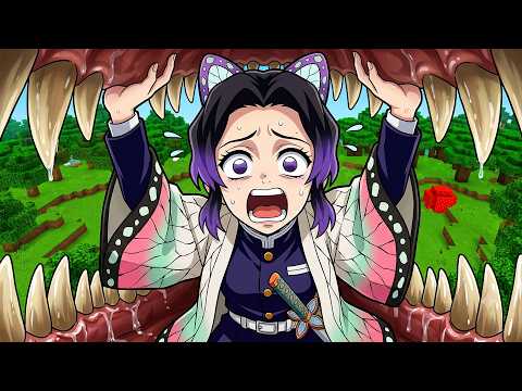 しのぶさんが恐竜に食べられそうになった…！？ジュラシックパークを探索した【 マイクラ まいくら Minecraft 】