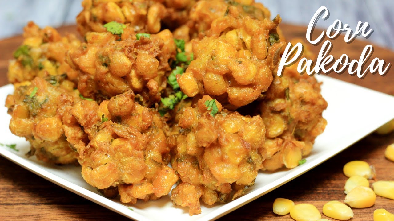 Sweet Corn Pakoda Recipe | Crispy Corn Pakora | Corn Bhajiya | Evening Snacks Recipe | Corn Fritters | Curry N Cuts