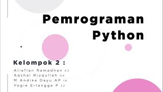PEMROGRAMAN PYTHON - Penjelasan Tipe Data,Variabel, Konversi Nilai - Tugas Prodas PBO