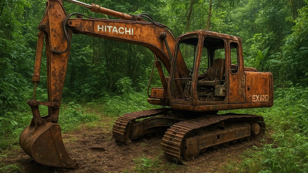 Rescuing excavator, repair the travel motor, changing seal group and track link repair on site