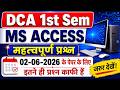 DCA 1st SEM | MS ACCESS Important Questions May June 2026 | Unit 1 to 5 Full Preparation #dca#pgdca