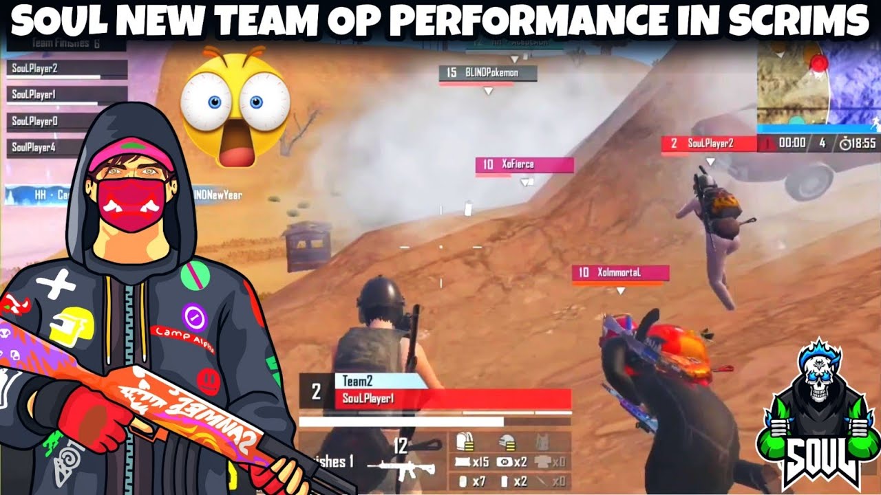 SOUL NEW TEAM OP 4V4 FIGHT IN SCRIMS🚀 | SOUL NEW TEAM OP PERFORMANCE | PANDAHIGHLIGHTER