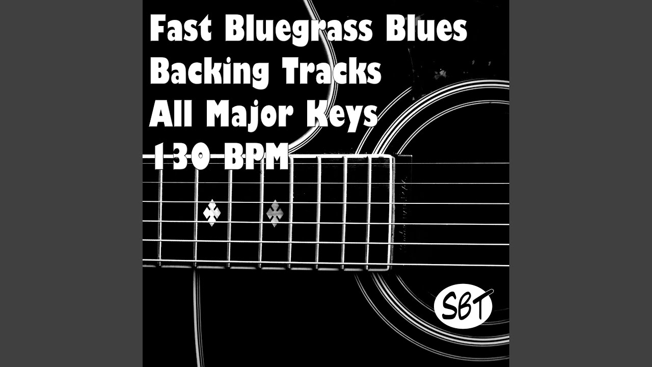 Fast Bluegrass Blues Guitar Backing Track in D Major