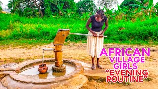 African Village Girl's Life\/\/Typical Evening Routine