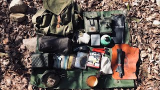 アフターワークソロデイキャンプ〜 ハンガリー軍ガスマスクバッグにオッサンノママゴト道具を詰め込んでランチタイム