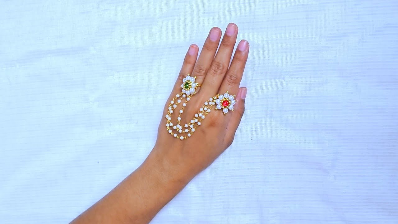 Hathphool pearl handmade jewellery wedding ring handmade pearl jewellery 