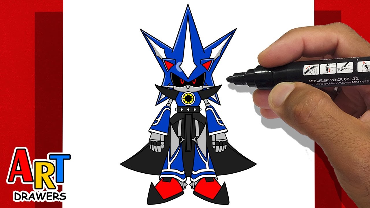 “Solo Win” How To Draw Neo Metal SONIC - Step By Step