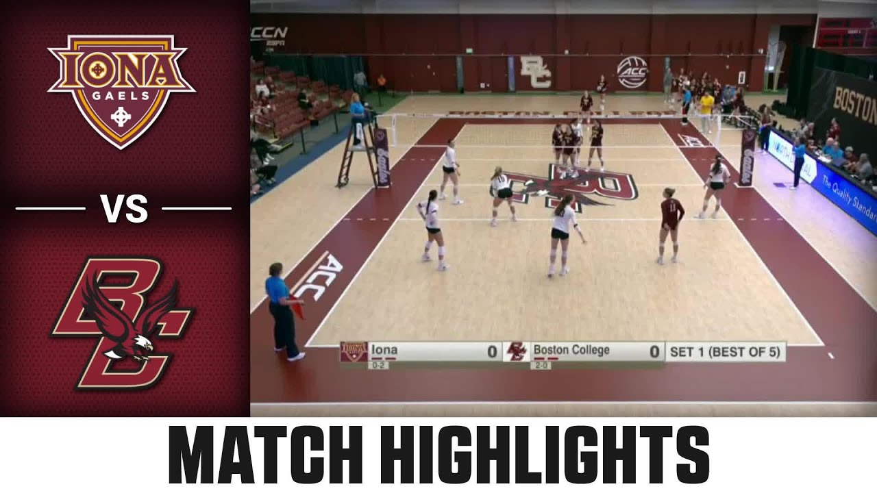 Iona vs. Boston College Match Highlights | 2024 ACC Volleyball