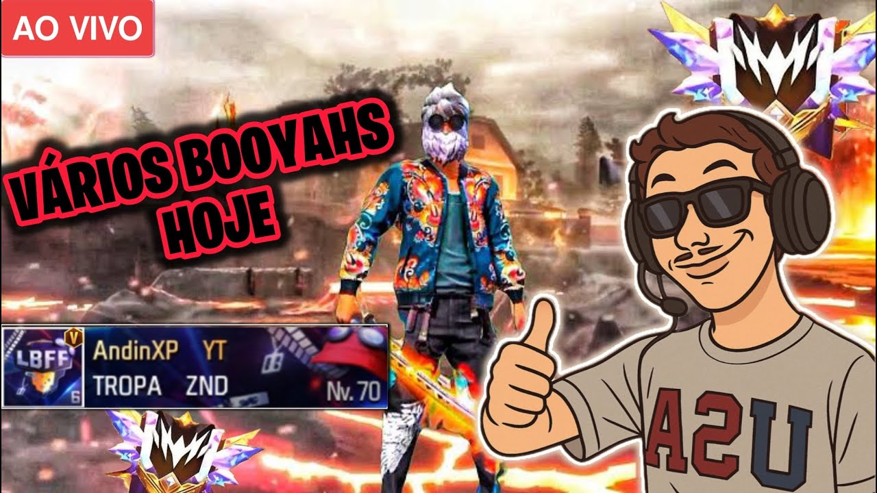 SEGUNDA BOA PARA JOGAR! RUMO AO DESAFIANTE! 🔥🔴 FREE FIRE AO VIVO 🔴 AndinXP