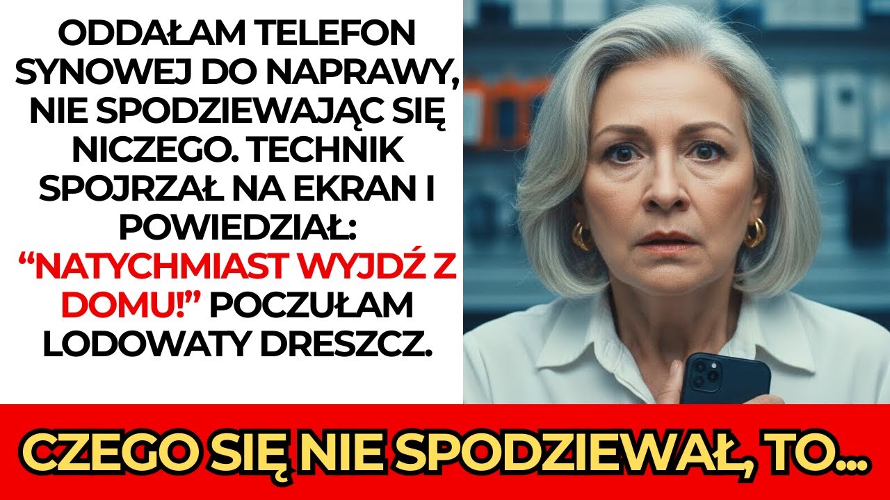 Oddałam telefon synowej do naprawy 📱 — technik powiedział: „Natychmiast wyjdź z domu!” 🚨