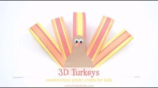 Easy Paper Turkey ~ Thanksgiving Crafts for Kids