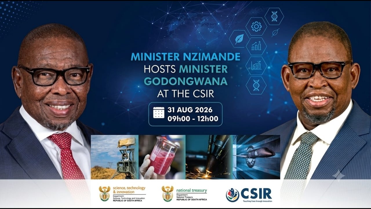 Minister Nzimande to host Minister Godongwane at CSIR Date: Monday, 31 August 2026
