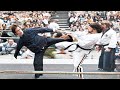 Bruce lee destroys karate black belt with one single kick chuck norris is the referee