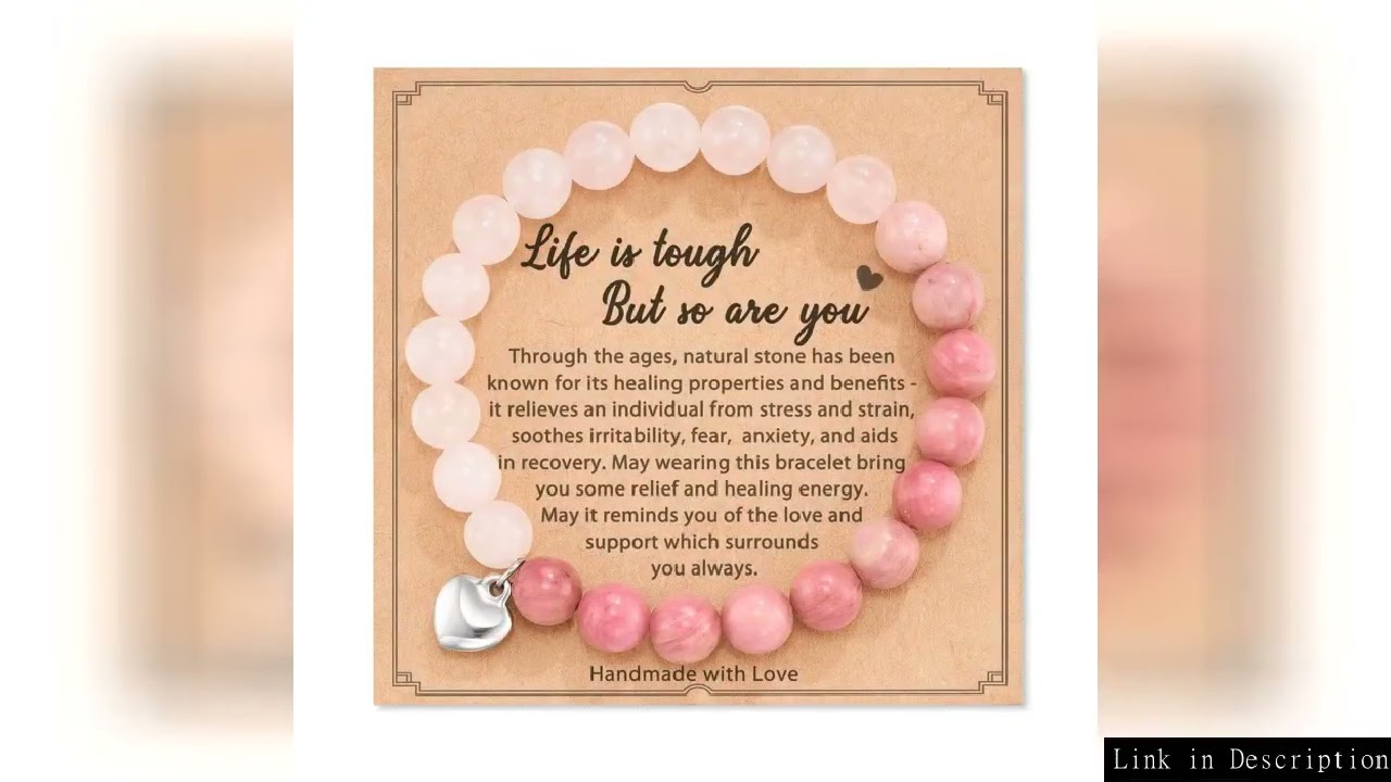 Female Pink Zebra Bead Bracelet. Gift to Daughter and Mother Nana Natural Crystal Stone Healing Spir