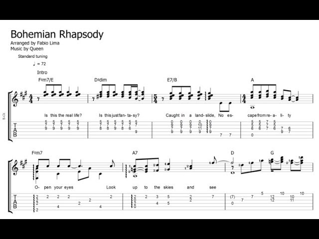Queen - Bohemian Rhapsody - Arranged by  Fabio Lima