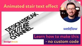 How to: Build an Animated Stair Text Effect, in Webflow (no custom code)