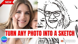 Turn Photo into a Coloring Page or Sketch Create a Coloring Book in Canva Tutorial