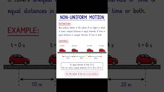 Non-Uniform Motion in 50 seconds | Easy Definition #Education #Physics #Learning
