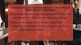 How Do You Distinguish Explicit And Implicit Meaning In Literature - The Prose Path