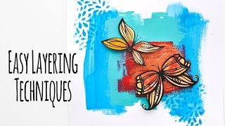 Easy Layering Acrylic Paint Techniques For Mixed Media Art