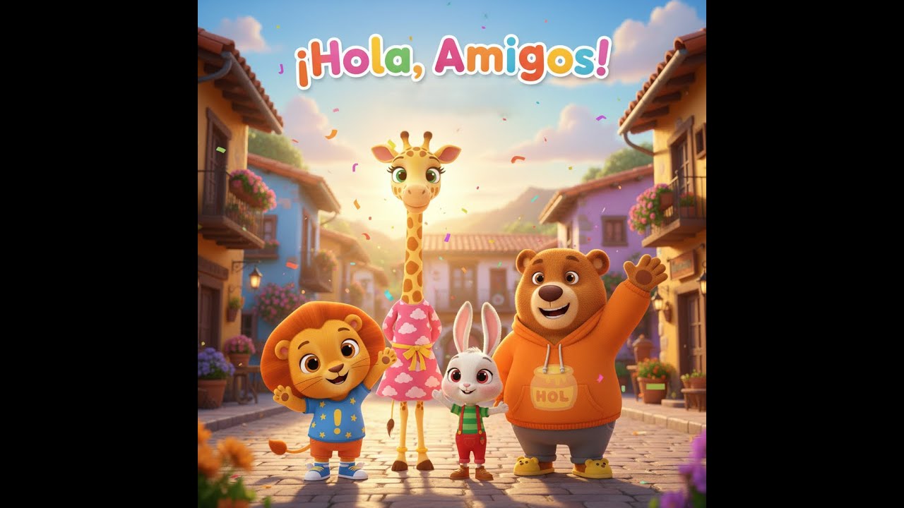 👋 Aprende Saludos en Español con Leo y sus Amigos | Canción Infantil Animada
