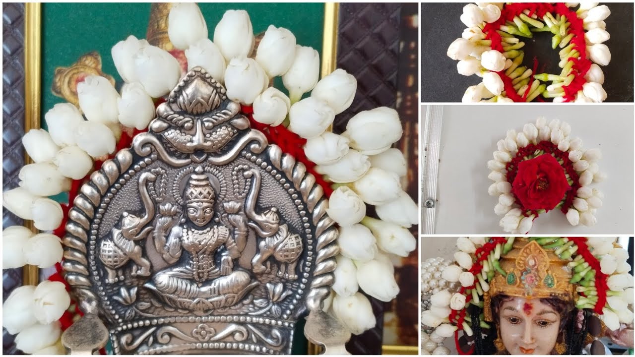 How to weave nandivardanm flower garland YouTube